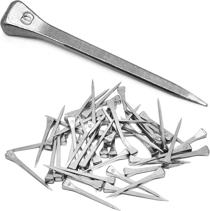 Surf turtle E3 Horseshoe Nails 50 Pcs 1.7 Inches Low Carbon Steel Horse Hoof Nails Horse Training Supplies Tool for Securing Firmly - Image 1
